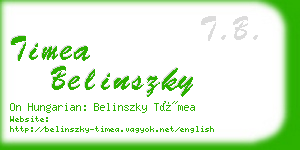 timea belinszky business card